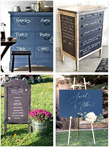 Chalkboard Blackboard Paint - Brush on Wood, Metal, Glass, Wall, Plaster Boards Sign, Frame or Any Surface. Use with Chalk Pen Wet Erase, Non-Toxic - Matte Finish [Green] - (8.5oz Cover 32 sf)