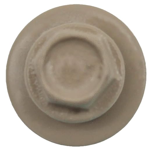 10 x 1-1/2" Surrey Beige Metal Roofing Screws - Hex Washer Head- Self-Starting/Tapping - EPDM Washer. 1 x 250 Count Bag - 250 Screws