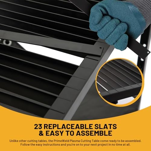 Plasma Cutting Table With Carbon Steel Frame And Replaceable Slats