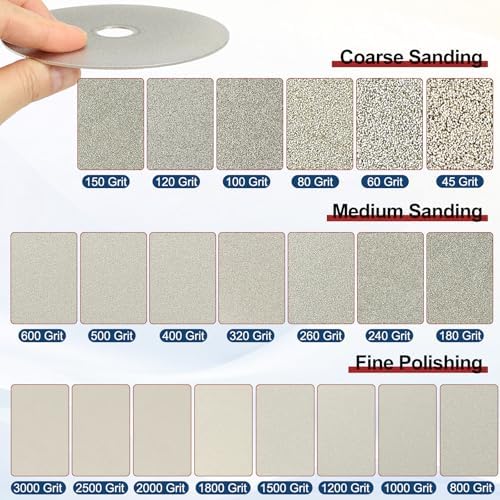 8 Inch x 1/2" Arbor Diamond Flat Lap Disc, 150 Grit