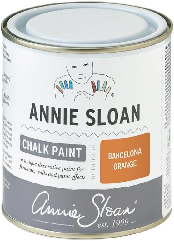 Annie Sloan Chalk Paint® (Barcelona Orange, 500 ml/16.9 Fl Oz) a unique decorative paint for furniture, cabinets and home décor with no sanding or priming