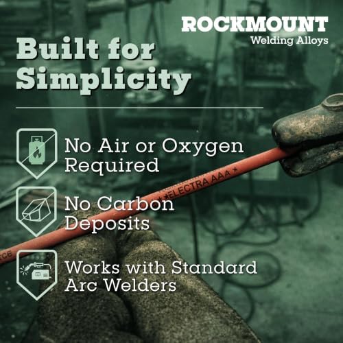 Rockmount Electra AAA Welding Electrode: 1/8" Dia., Arc Gouging, Cutting, And Piercing - 5 lbs