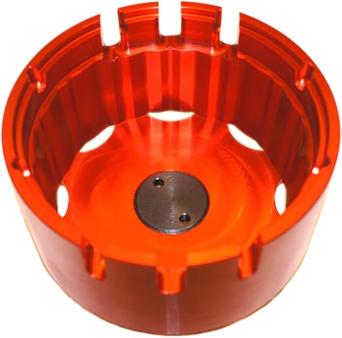 Cup Medium 2 Stage 73mm–77mm Oil Filter Wrench | 25Nm Torque Limiting & 3/8 Drive Socket | 6061-T6 Billet Aluminium Red Tool | Fits 73mm–77mm 14 & 15 Flute Canister Filters & Housings