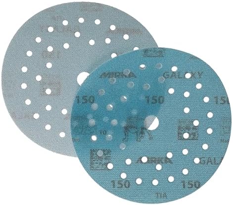 Mirka Galaxy Multifit 5 Inch Ceramic Sandpaper 150 Grit Hook & Loop 50 Pack