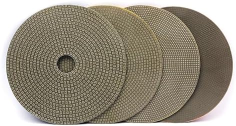 5" Electroplated Diamond Polishing Pads- 60 Grit Wet Dry Sanding for Granite Marble Concrete Ceramics Glass (5"-60 Grit-2PCS)
