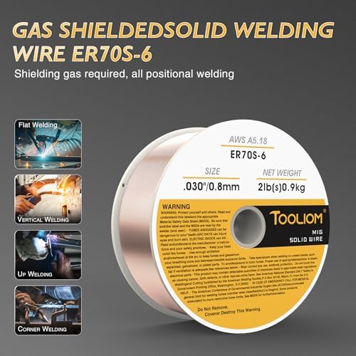 TOOLIOM ER70S-6 0.030" Mild Steel MIG Welding Wire 2LB