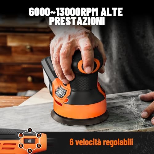 DOVAMAN Orbital Sander, Up to 13000 rpm, 3A Random Orbit Sander,