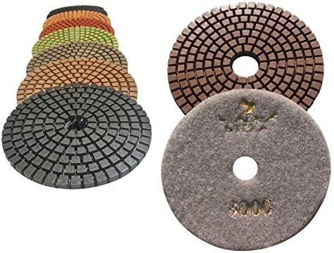 Grit 3000 5" Diamond Polishing Pads Premium Grade Wet Flexible 2.2 MM High
