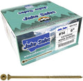 Jake Sales #14 x 6 Bronze Coated Multipurpose Wood Screw Torx/Star Drive Flat Head (Full Box - 500 Screw Count) Exterior Coated - ACQ Compatible Wood Screws