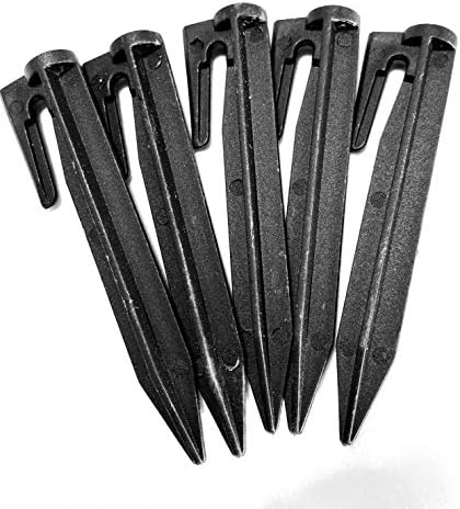 EMBerg (100 Count) Plastic Boundary Wire Stakes Lawn Pegs Landscape Staples for Robomow Mower, Husqvarna Automower, Worx Landroid, Pet Fence, for use in Garden Lawn Fence
