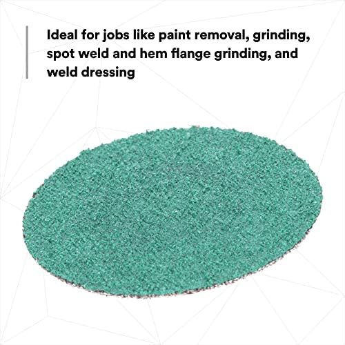 3M Green Corps Roloc Disc, 36527, 80 grit, 2 in, 25 Discs