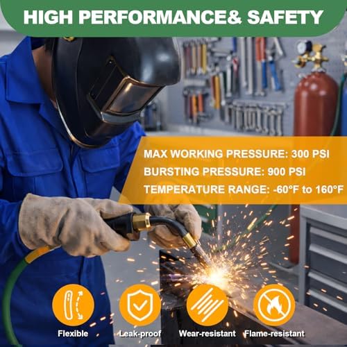 8.2FT Argon Gas Hose, Inert Gas Welding Hoses for MIG/TIG Regulator