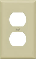 Enerlites 8821-I Duplex Receptacle Outlet Wall Plate, Standard Size 1-Gang, Polycarbonate Thermoplastic, Ivory