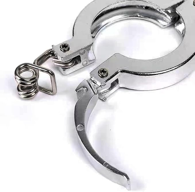 1pc Hinged Spring Clamp - Quick-Release Clamping Ring for Vacuum Applications, Aluminum Pressure Spring Toggle(KF 40)