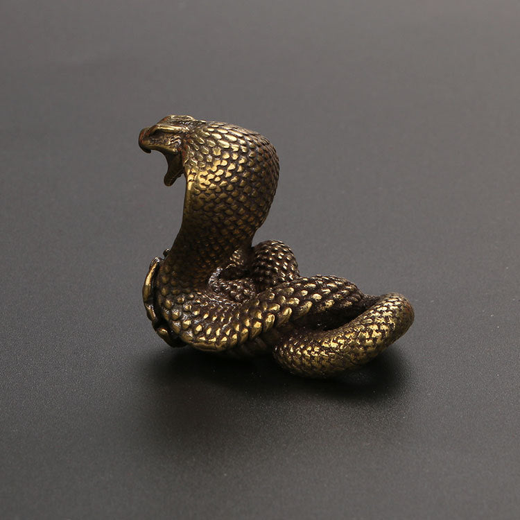 Pure Copper Zodiac Snake Tea Table Ornament