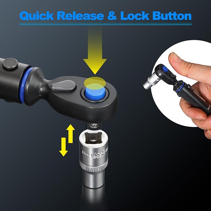 Torque Wrench, Mini 20-240in.lb, UPGRADE 1/4 Torque Wrench | 2.3-27.1Nm,±3% Precision Dual-Direction, 72 Tooth Small Torque Wrench for Bike, Inch Pound Torque Wrench for Gunsmithing