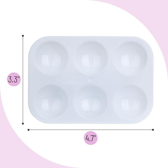 Mr. Pen- Plastic Paint Palette, 30 Pack, 6 Wells, White Rectangular Paint Tray Palette for Painting, DIY Craft