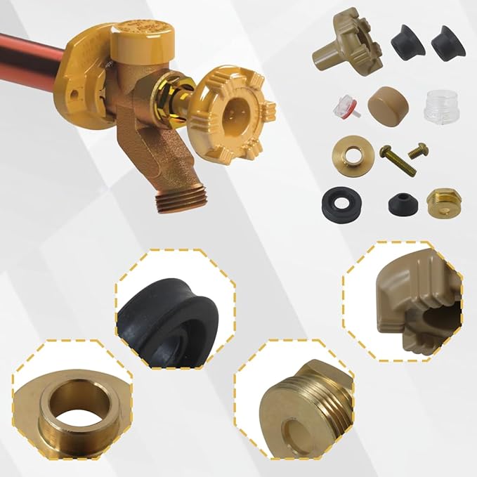 Upgraded Fix Leaking for Woodford Model 17 Faucet - RK-17MH Metal Handle Repair Kit for Outdoor/Wall Hydrants | Stops Water Leakage & Flow Issues