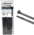 Kable Kontrol Metal Pawl Cable Ties, 18 Inch 100 Pcs, 120 Lbs Test – Black | Metal Tooth, Stainless Steel Toothed Self-Locking Ties, UV Resistant Steel Barb Zip Ties for Indoor & Outdoor Use
