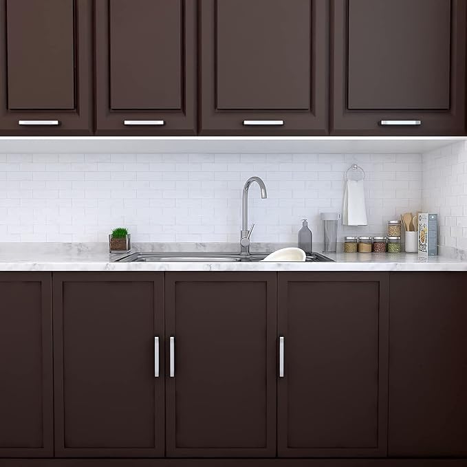 24x200 Inch Stick and Peel Wallpaper Brown Waterproof Contact Paper Kitchen Cabinet ContactPaper Peel and Stick Dark Brown Wallpaper for Cabinets Self-Adhesive Vinyl Contact Paper Solid Color
