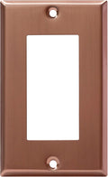 ENERLITES Decorator Switch Metal Wall Plate, Stainless Steel Outlet Cover, Corrosion Resistant, Standard Size 1-Gang 4.50" x 2.76", Stainless Steel 201, 7731-BRG, Brushed Rose Gold