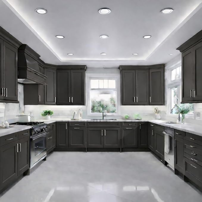 ALL-IN-ONE Paint by Heirloom Traditions, Abbey (Warm Gray), Quart - Durable cabinet and furniture paint. Built in primer and top coat, no sanding needed. Includes our 30 featured color card.