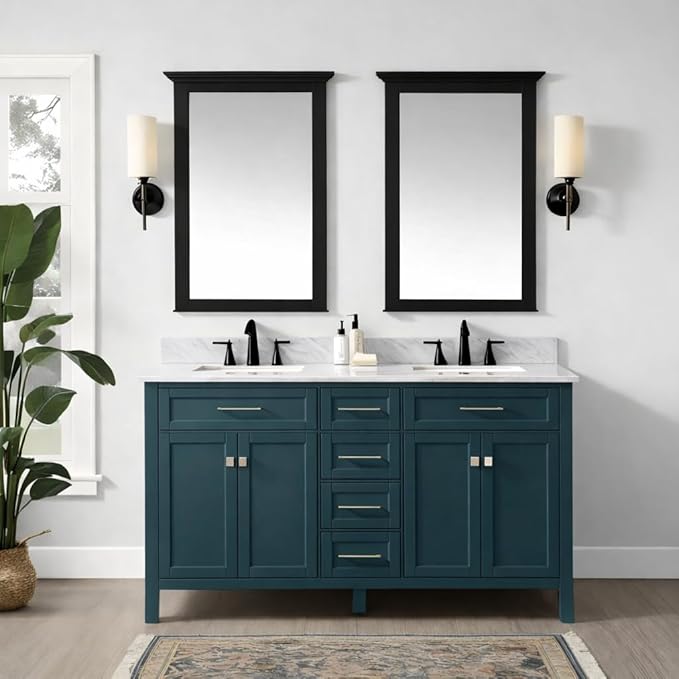 ALL-IN-ONE Paint by Heirloom Traditions, Mediterranean (Blue Teal), 8oz Sample - Durable cabinet and furniture paint. Built in primer and top coat, no sanding needed. Includes our 30 featured color