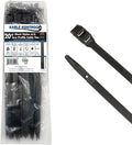 Kable Kontrol Low-Profile Cable Ties 20 Inch 100 Pcs, 120 Lbs Test - Black | Double Locking Cable Ties UL Listed Inline Zip Ties - Chemical, UV & Abrasion Resistant Ties for Automotive & Medical Use