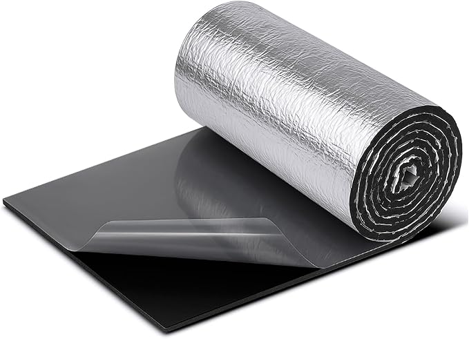16" x 118" Thermal Sound Deadening (10MM 394MIL) Automotive Heat Shield Reflective Insulation Mat Vehicle Car Truck SUV RV Engine Bay: Firewall Noise Reduce Heavy Duty Self-Adhesive DIY