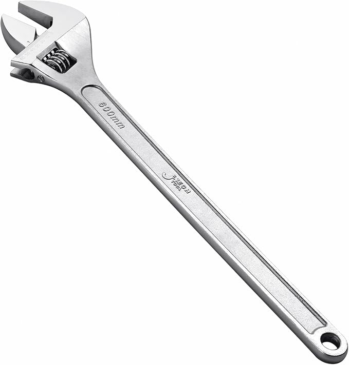 Jetech 24-Inch Adjustable Wrench, Professional Heavy Duty, Chrome Vanadium Steel, Shifter Spanner with Inch/Metric Scale, Wide Caliber Opening, Rust-Resistant Finish, Extra-Long Leverage