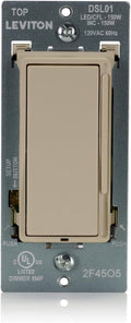 Leviton Decora Slide LED Advanced Dimmer Switch for 150W Dimmable LED, Halogen and Incandescent Bulbs and Fixtures, DSL01-1LI, Ivory
