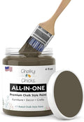 Chalky Chicks 4 Fl Oz Matte Beachwood (Brown/Gray) Chalk Paint for Furniture Without Sanding - No Prep Furniture Paint No Sanding All in One for Crafts, Wood, Walls, Cabinet,Metal, Dresser, Farmhouse
