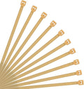 XINGO 8 Inch Cable Zip Ties (500 Pack), 40 Lbs Tensile Strength-Heavy Duty, Self-Locking Nylon Plastic Nylon Wire Ties for indoor and outdoor use(Gold)