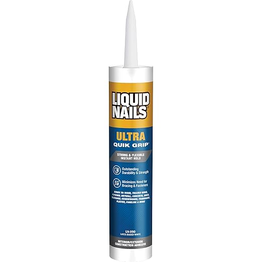 Liquid Nails Ultra Quik Grip 10 oz. White Interior and Exterior Construction Adhesive