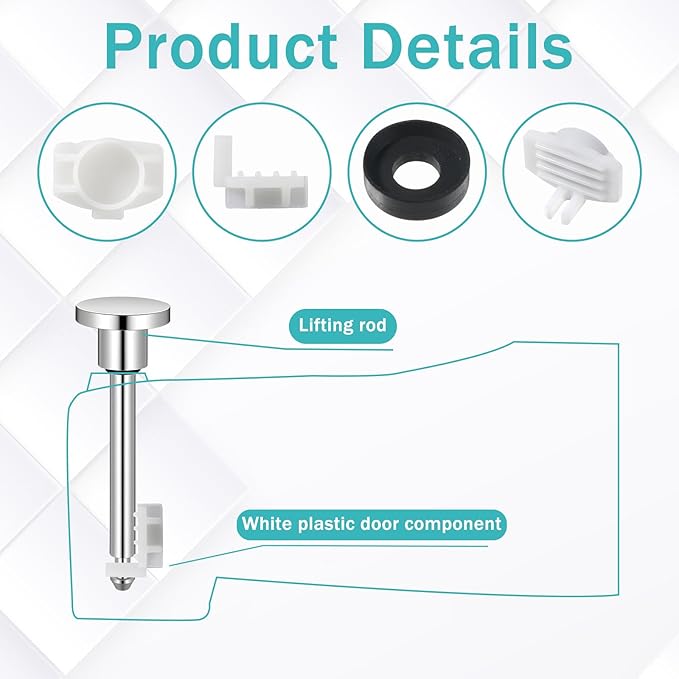 2 Set Tub Spout Diverter Repair Kit, Includes 2 x Diverter Valve Stems, 2 x Cup Seals and 2 x Gates, Bathroom Shower Bathtub Leaky Faucet Repair Replacement Parts