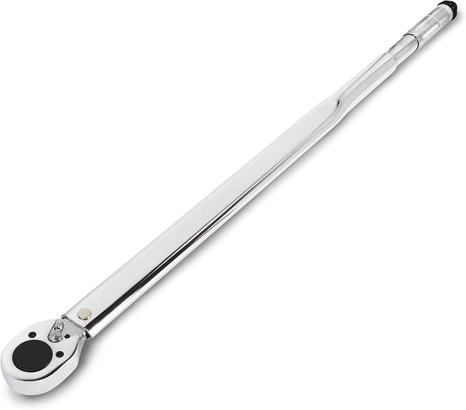 Powerbuilt 3/4-Inch Micrometer Torque Wrench, 100-600 Foot/Pounds, Reversible Ratchet Clicks, Lockable - 641434