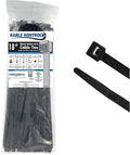 Kable Kontrol Cable Zip Ties, 18 Inch, 50 Pcs, HD 175lbs Test, Black | Nylon Plastic, UV-Resistant, Self Locking, UL Listed, Indoor & Outdoor Use