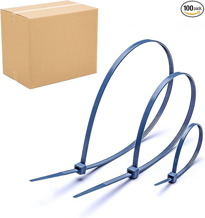 8" Metal Detectable Zip Ties,High Visibility Blue,Self Locking Nylon Ties,Perfect for Food Processing Pharmaceutical Factory Safety Use(pack of 10000 pcs).