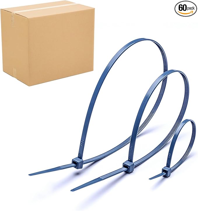 12" Nylon Metal Detectable Cable Ties,for Industrial Commercial Food Safety management(pack of 6000 pcs).