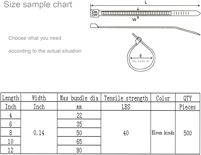 XINGO 10 Inch Cable Zip Ties (500 Pack), 40 Lbs Tensile Strength-Heavy Duty, Self-Locking Nylon Plastic Nylon Wire Ties for indoor and outdoor (Black)