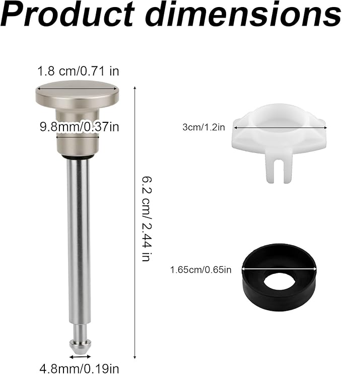 Tub Spout Diverter Repair Kit, Including Diverter Valve Stem and Seal Durable and Easy to Install Bathroom Shower Leaky Bathtub Faucet Bathtub Spout Repair Kit