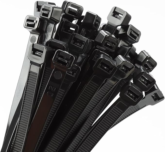 Armpow 18 inch Black Zip Ties Heavy Duty 100 PACK, 220 LBS Ultra Exclusive Strong Plastic Wire Ties, Large Cable Ties Extra Long Tie Wraps, Indoor and Outdoor UV Resistant