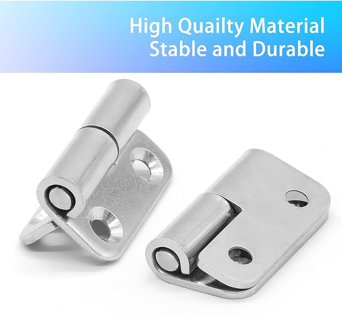 Bonsicoky 2 Pcs Stainless Steel Left Lift-Off Hinges, 1.5 Inch Detachable Slip Joint Small Flag Hinges with Screws