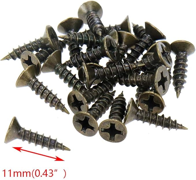 Quluxe 2.5" Door Hinges, Square Hinge, Antique Brass Hinges for Cabinet Doors Dresser Drawer Closet with Screws- Bronze (Pack of 4)