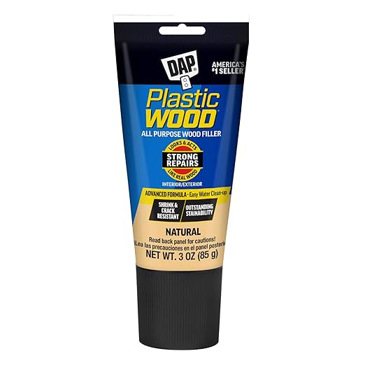 DAP Plastic Wood All Purpose Latex Wood Filler,Natural,3 Oz (7079800580),(Pack of 6)
