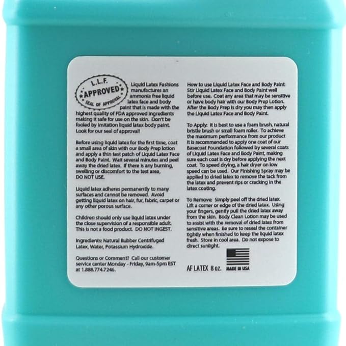 Green 8 Oz - Liquid Latex Body Paint, Ammonia Free No Odor, Easy On and Off, Cosplay Makeup, Creates Professional Monster, Zombie Arts