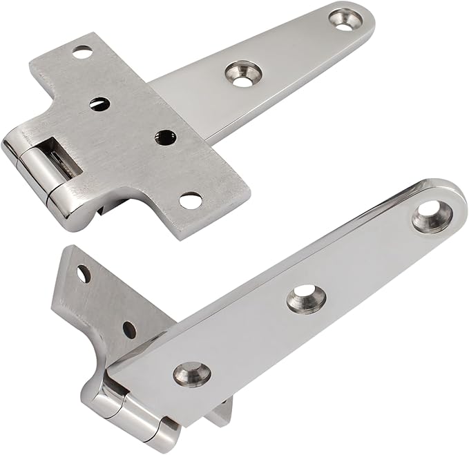 316 Stainless Steel T Hinges Marine Grade 6'' x 3" Heavy Duty Boat Hatch Hinge (150 mm X 72 mm) 4 Pack Casting Cabinet Hardware Door Hinge with Screws