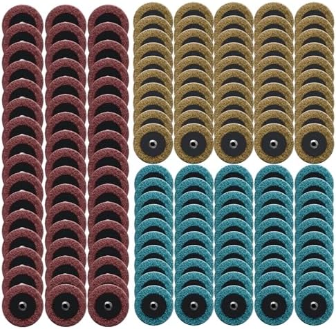 150 Pcs 2 Inch Surface Conditioning Discs Medium Grit Quick Change Sanding Discs for Die Grinders, Surface Stripping, Grinding, Polishing, and Burr Finishing