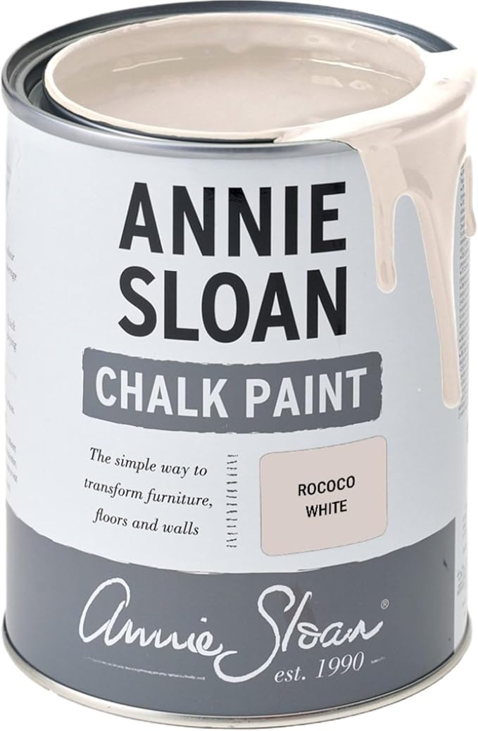 Annie Sloan Chalk Paint® (Rococo White, 1 Litre/33.8 Fl Oz) a unique decorative paint for furniture, cabinets and home décor with no sanding or priming