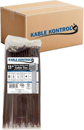 Kable Kontrol Cable Zip Ties, 11 Inch, 8500 Pcs, 50lbs Test, Brown | Nylon Plastic, Self Locking, UL Listed, Indoor Use